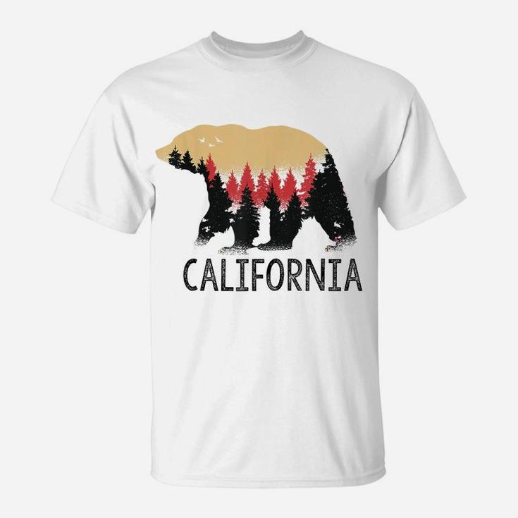 California Grizzly Bear Flag Nature Outdoor Souvenir Gift T-Shirt