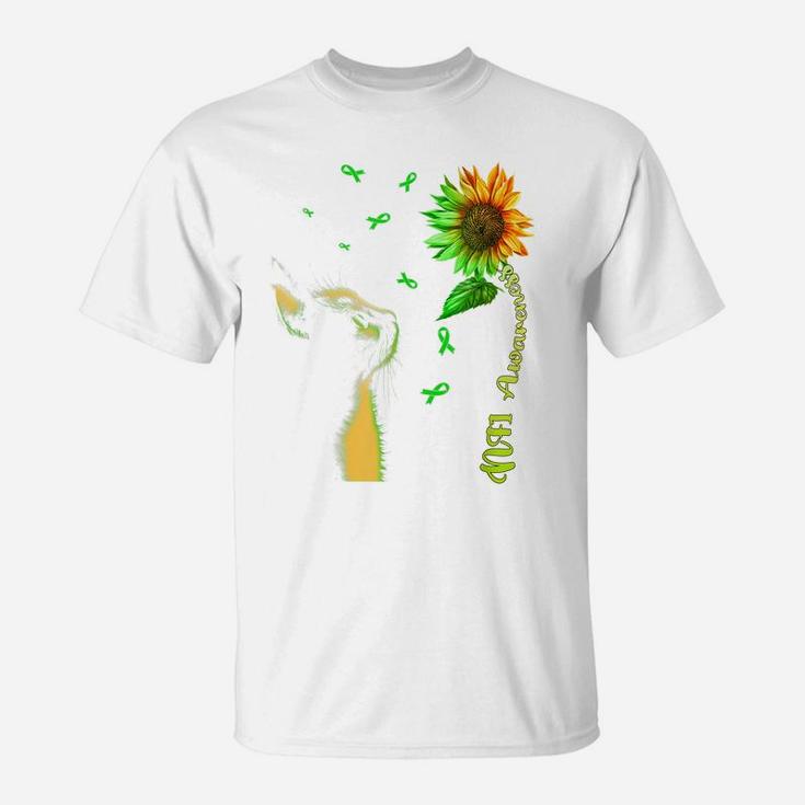 Cat Sunflower Nf1 Awareness T-Shirt