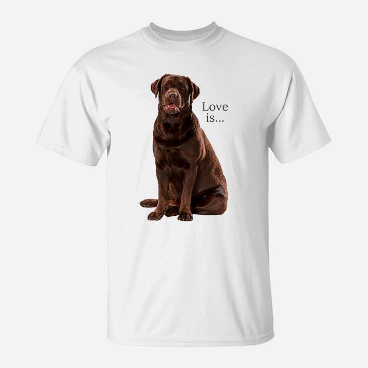 Chocolate Labrador Retriever Shirt Lab Tee Dog Mom Dad Puppy T-Shirt