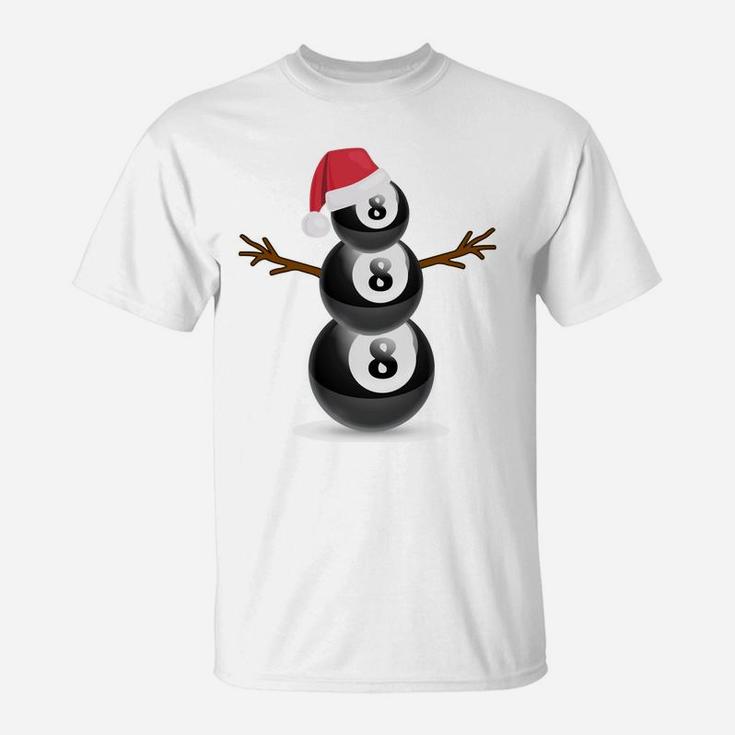Christmas Summer Billiard Snowman Party Gift Sweatshirt T-Shirt