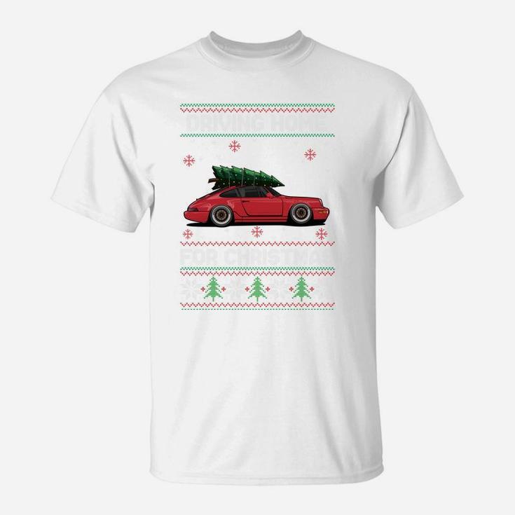 Christmas Tree Oldtimer Car Xmas Ugly Sweater Pullover Look Sweatshirt T-Shirt