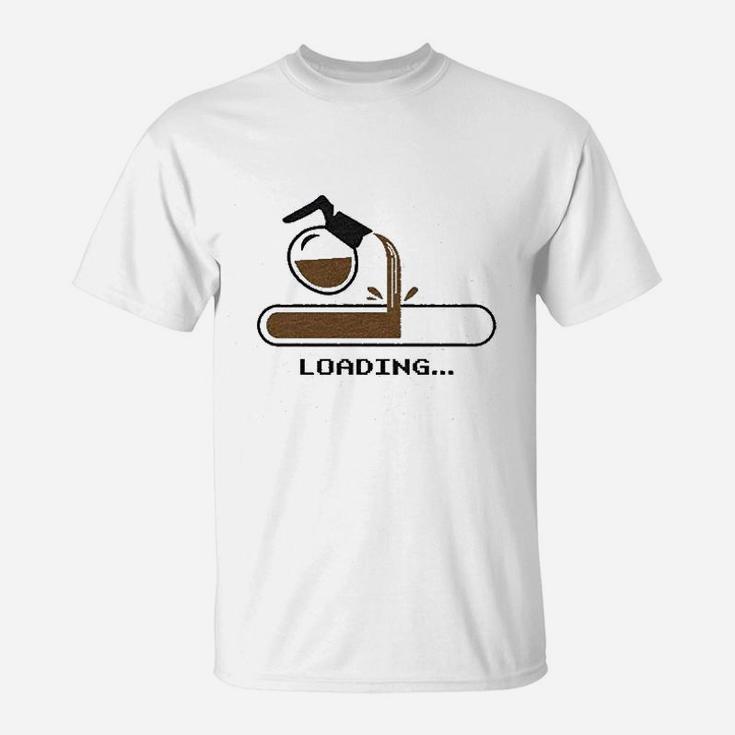 Coffee Loading Funny Coffee Computer Loading Screen T-Shirt