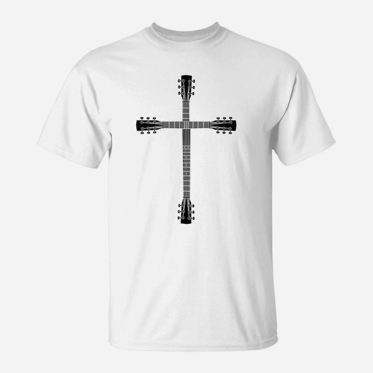 Cool Christian Guitar Cross | Funny Musician Guitarist Gift T-Shirt