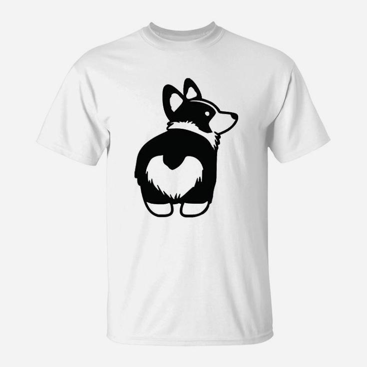 Corgi But Wall Animal Cute Dog Puppy Heart Love Rescue T-Shirt