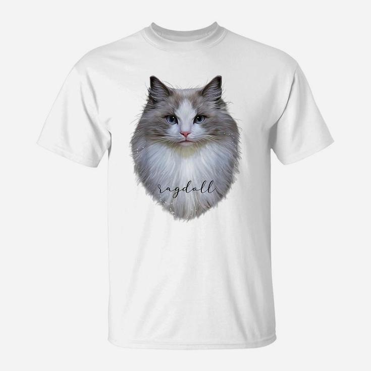 Cute Cat Art Feline Lovers Kitten Adorable Kitty Cat Novelty T-Shirt