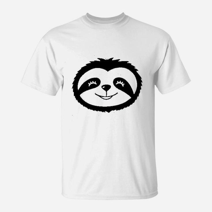 Cute Sloth For Women Funny Animal Graphic Camping T-Shirt