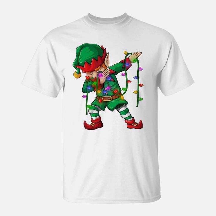 Dabbing Elf Shirt Costume Christmas Squad Men Boy Kids Xmas Sweatshirt T-Shirt