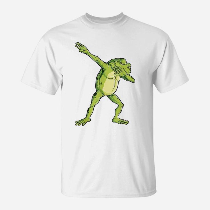 Dabbing Frog T Shirt Kids Boys Girls Funny Animal Dab Gift T-Shirt