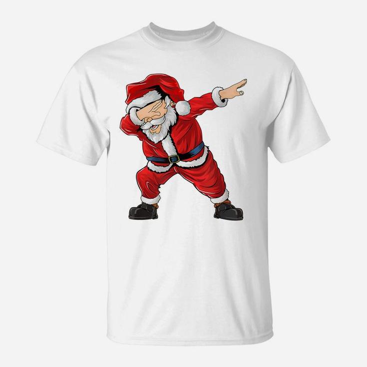 Dabbing Santa Claus Christmas Boys Men Funny Xmas Dab Dance T-Shirt