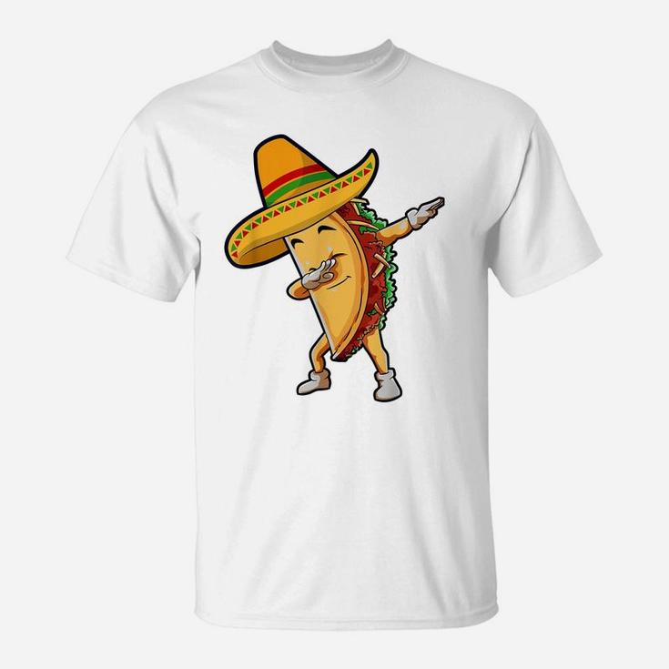 Dabbing Taco Cinco De Mayo Funny Boys Men Mexican Food Lover T-Shirt