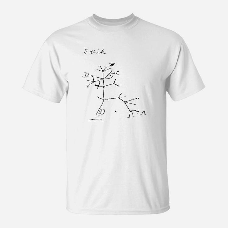 Darwin Tree Life Evolution Science Biology Nerdy T-Shirt