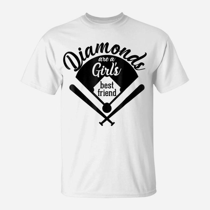 Diamonds Are A Girl's Best Friend  For Girls, Moms T-Shirt
