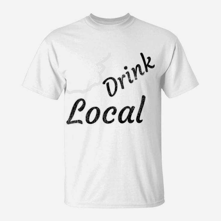Distressed New York Drink Local Design Sweatshirt T-Shirt