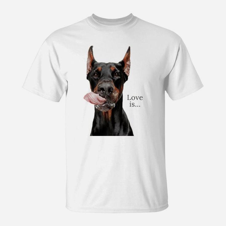 Doberman Shirt Doberman Pinscher Dog Mom Dad Love Pet Puppy T-Shirt