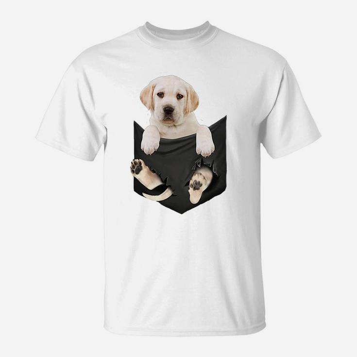 Dog Lovers Gifts White Lab In Pocket Funny Dog Face T-Shirt