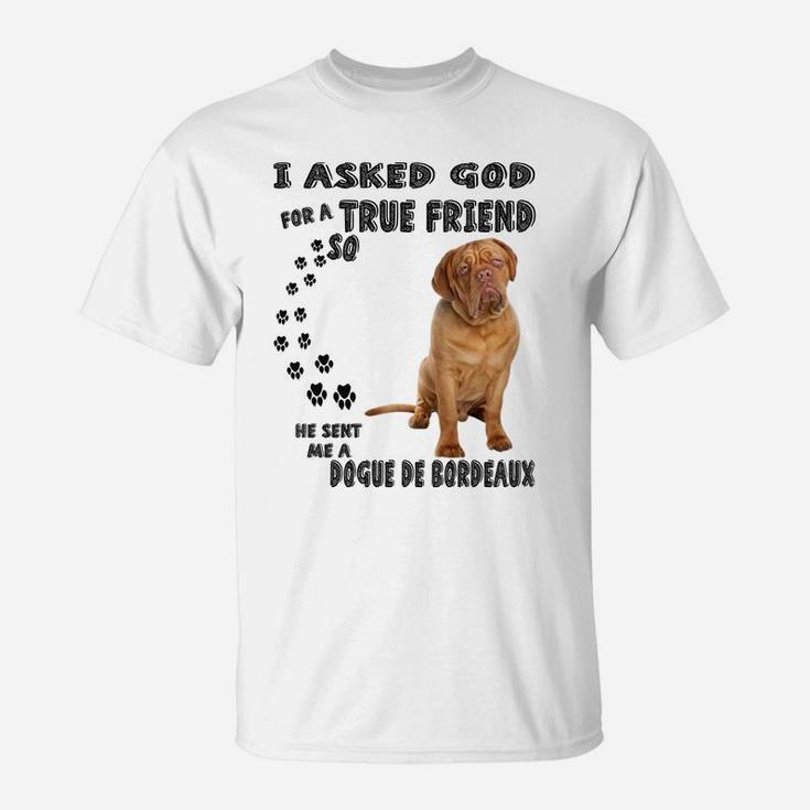 Dogue De Bordeaux Quote Mom Dad Print, French Mastiff Dog T-Shirt