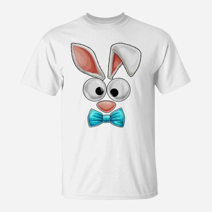 Easter Bunny Costume Face Easter Day Rabbit Ear Gift Boys T-Shirt