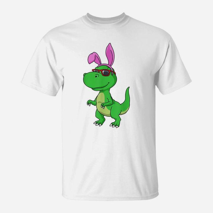 Easter Shirt T Rex Dinosaur Egg Hunting Easter Bunny T-Shirt