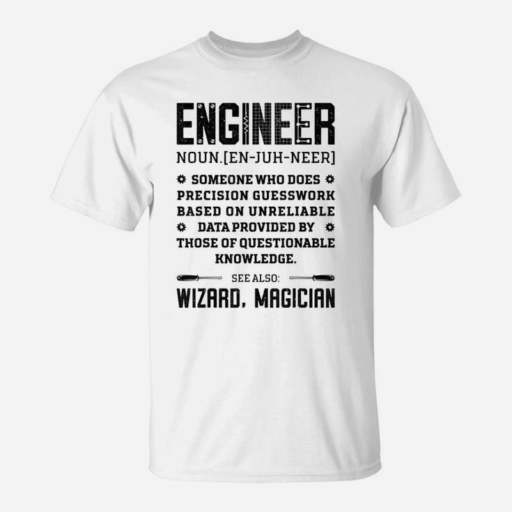 Engineer Definition Funny Noun Engineering Dictionary Term T-Shirt