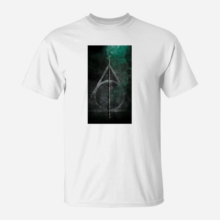 Fantasy-Bogen-Motiv T-Shirt in Weiß, Magische Bogenschütze Grafik