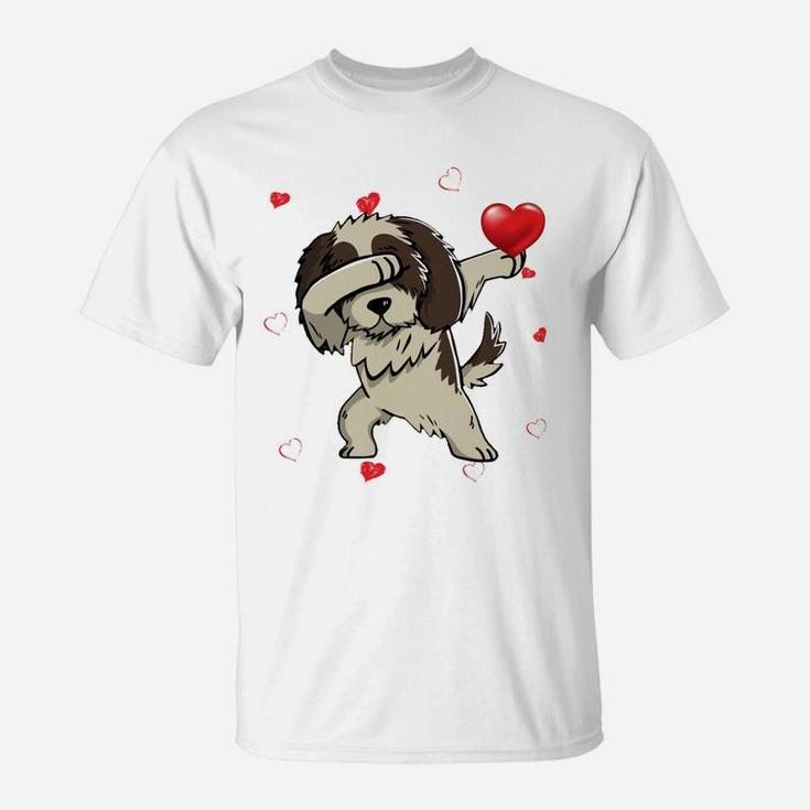 Funny Dabbing Shih Tzu Dog Breeds Valentines Day Gift T-Shirt
