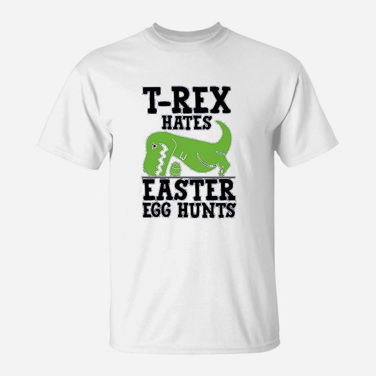 Funny Easter Trex Hates Easter Egg Hunts T-Shirt