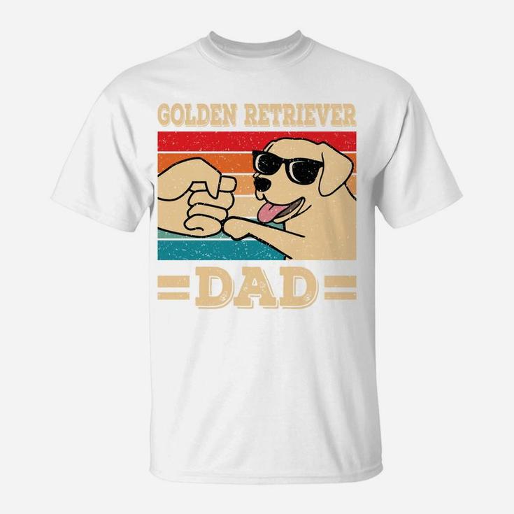 Funny Golden Retriever Dad Dog Retro T-Shirt
