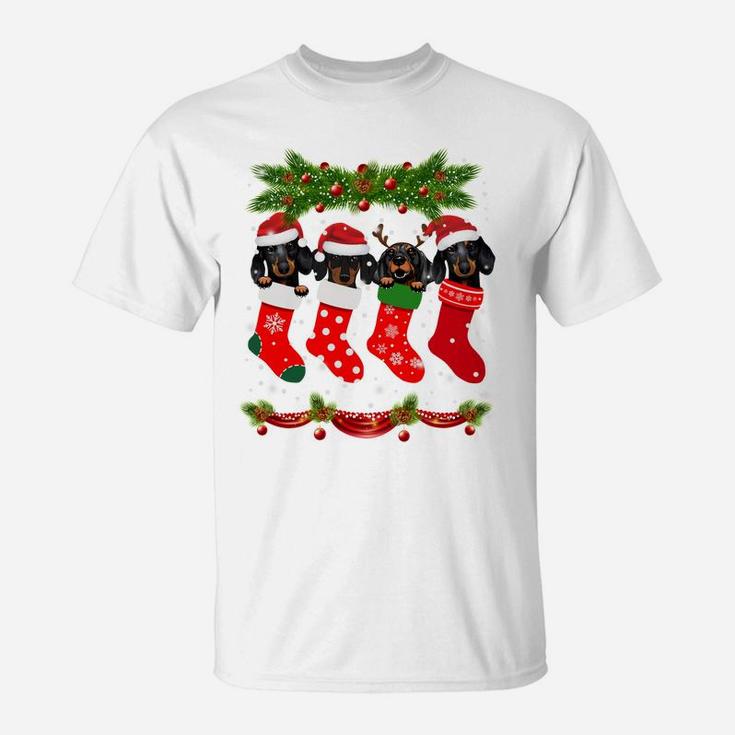 Funny Pug In Socks Christmas Dog Lovers Xmas Sweater Gifts Sweatshirt T-Shirt