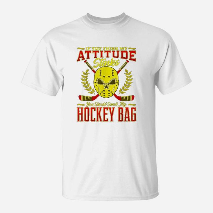 Funny Sayings For Boy And Girl Ice Hockey Players Teams T-Shirt