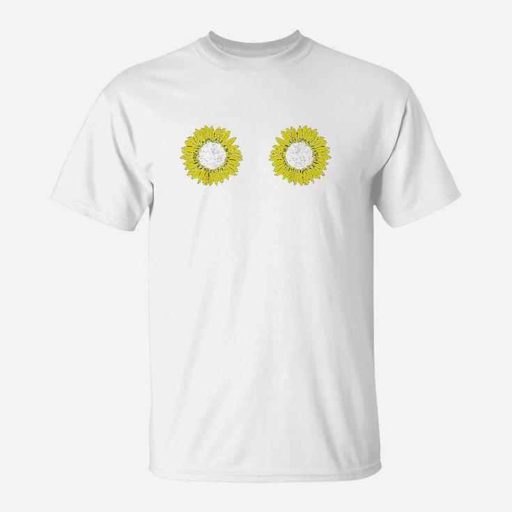 Funny Sunflower Bobs Women Girls Party Gift Hippie T-Shirt