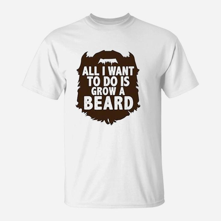 Funny Trendy Boys Rompers All I Want To Do Is Grow A Beard T-Shirt
