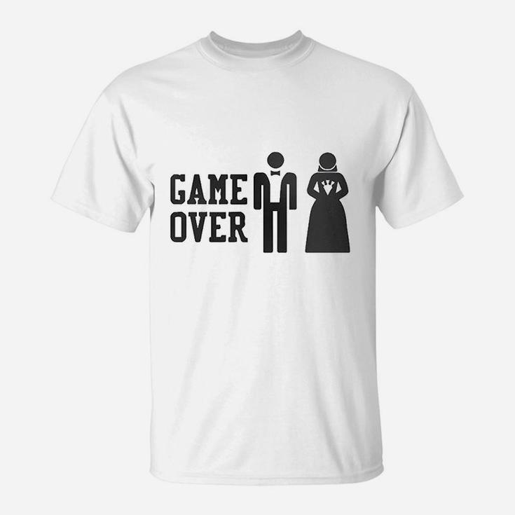 Game Over Mesh Cap Funny Bachelor Party Wedding Humor Trucker Hat T-Shirt