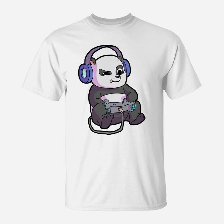 Gamer Shirt For Boys Gaming Gift Teen Girl Funny Panda Shirt T-Shirt