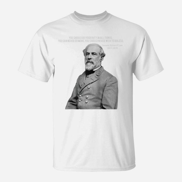 General Robert E Lee Quote T Shirt Raglan Baseball Tee T-Shirt
