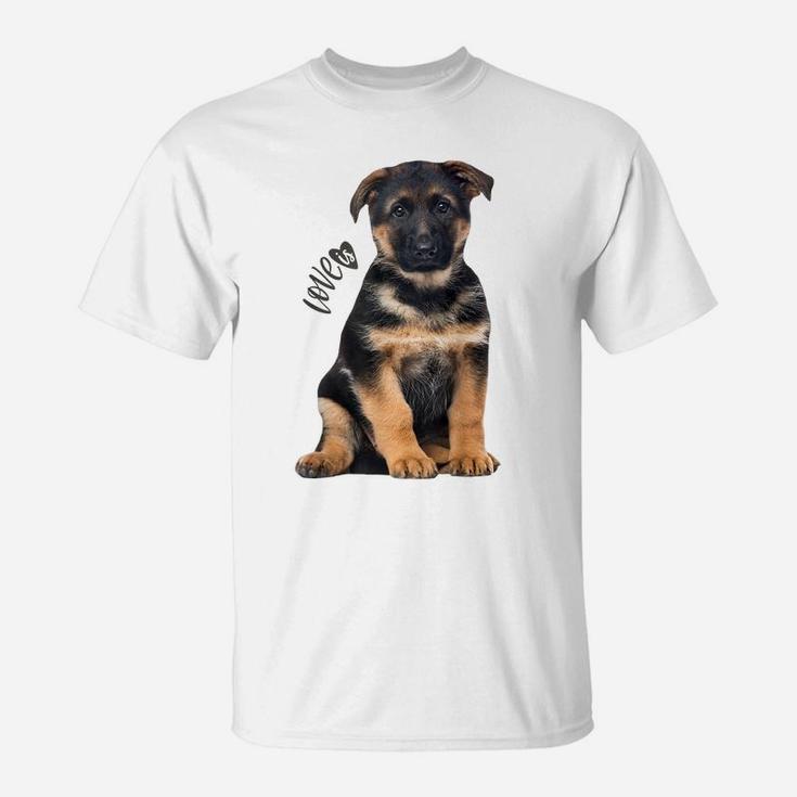 German Shepherd Shirt Shepard Dog Mom Dad Love Pet Puppy Tee T-Shirt