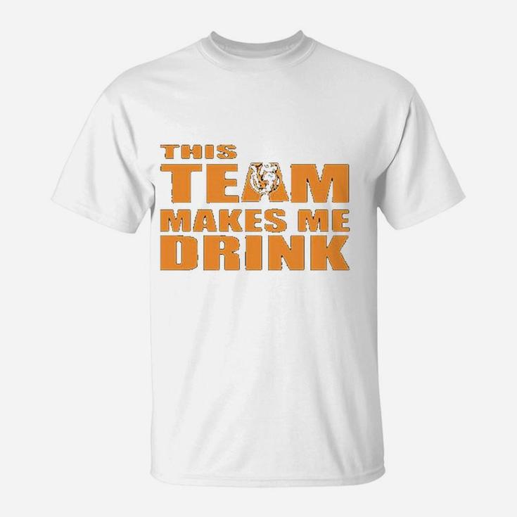 Gildan This Team Makes Me Drink Chicago Navy T-Shirt