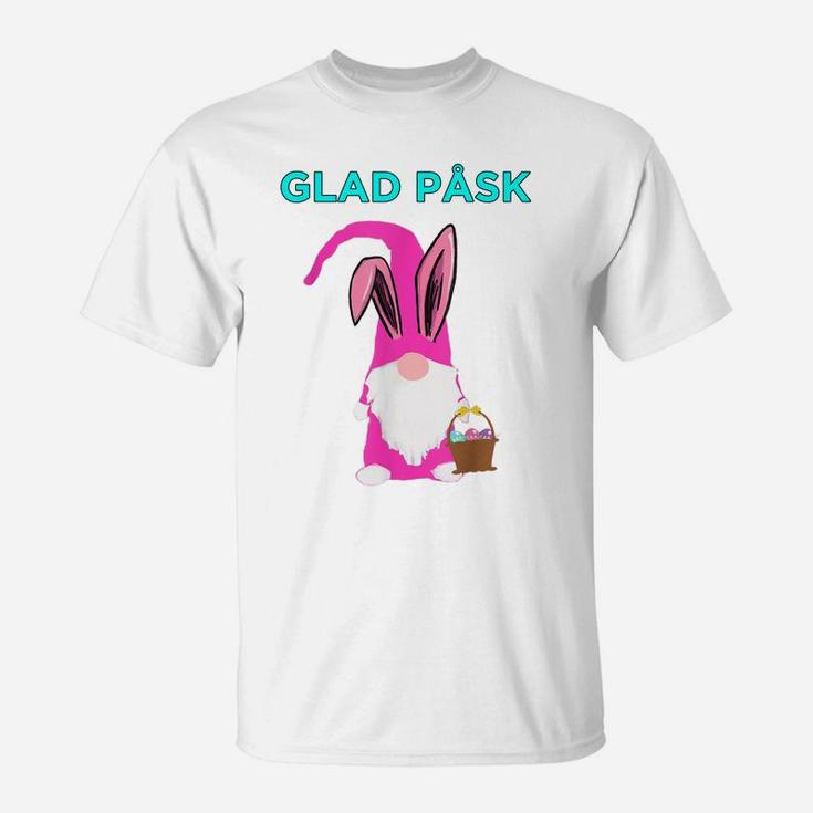 Glad Pask Happy Easter Bunny Tomte Gnome Nisse T-Shirt