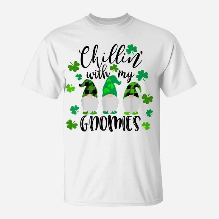 GnomeShirt Chillin With My Gnomies Womens St Patricks Day T-Shirt