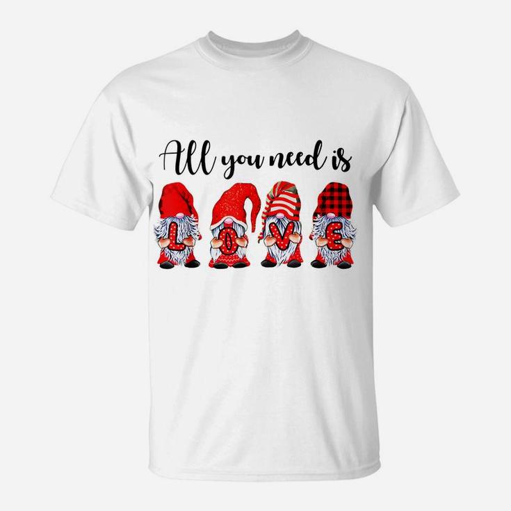 Gnome Valentines Day Shirt For Women Gifts Gnome Valentine T-Shirt