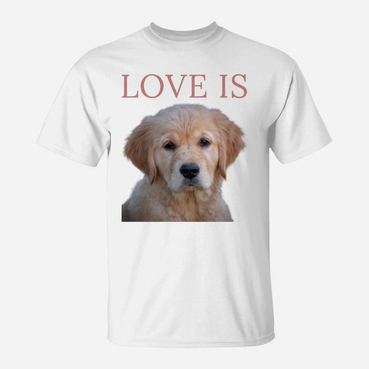 Golden Retriever Shirt Dog Mom Dad Love Puppy Pet Tee Cute T-Shirt