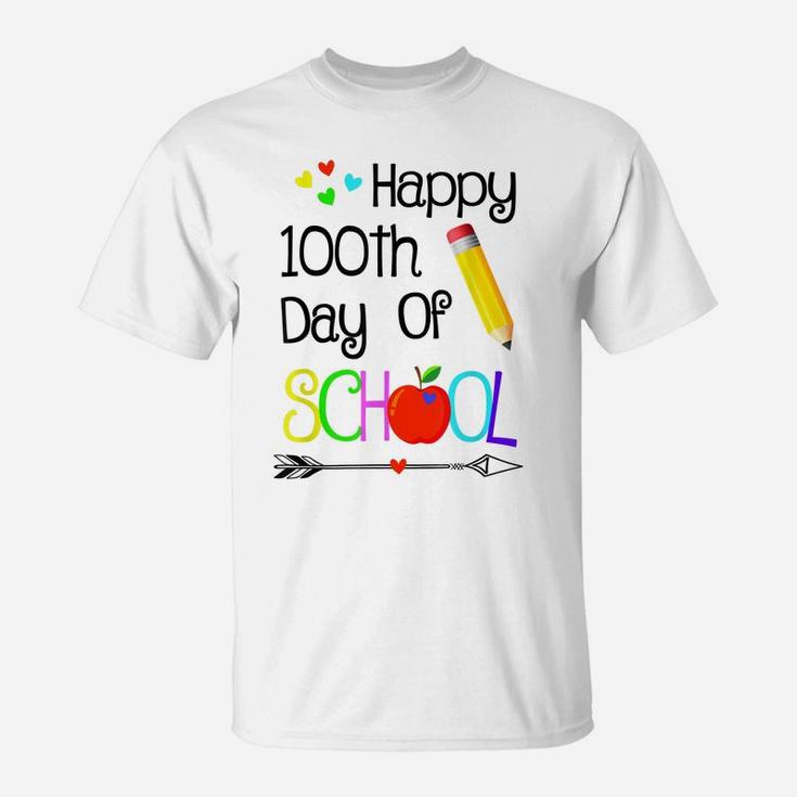 Happy 100Th Day Of School Teacher Kids Boys Girls Toddlers T-Shirt
