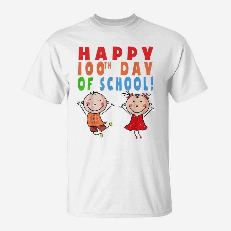 Happy 100Th Day Of School Teacher Student Funny Gift T-Shirt