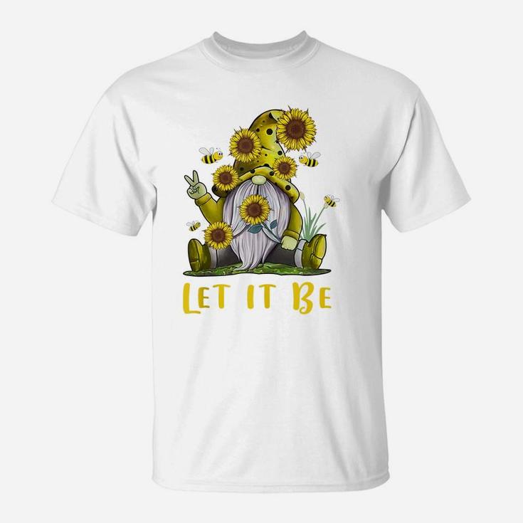 Hippie Let It Be Gnome Sunflower T-Shirt