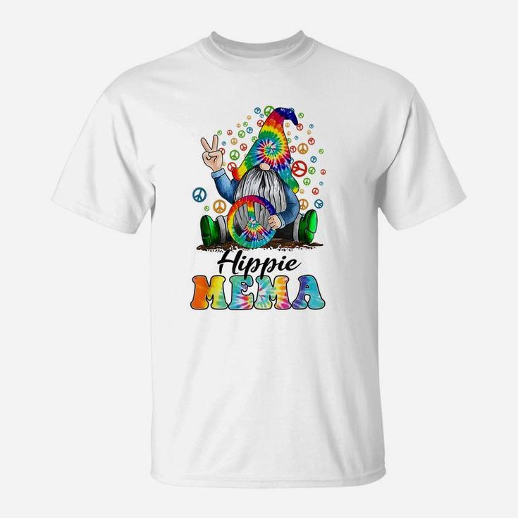 Hippie Mema Gnome Colorful Gnome Mother's Day Gift T-Shirt