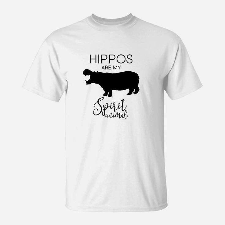 Hippos Are My Spirit Animal Hippopotamus T-Shirt