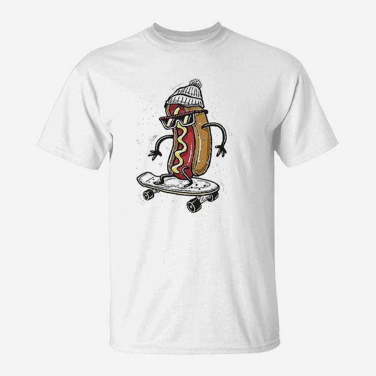 Hot Dog Skateboarding Graphite Youth T-Shirt