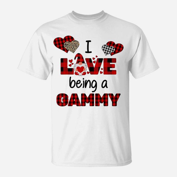 I Love Being A Gammy - Gnome Heart Valentine Day T-Shirt