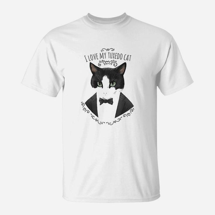 I Love My Tuxedo Cat Funny Cute Cat Lover Gift T-Shirt