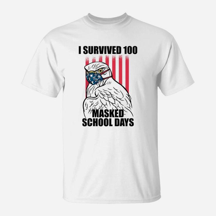 I Survived 100 Masked School Days Shirt Student Teacher T-Shirt