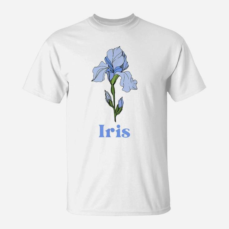 Iris Flower Women's Or Girls Classic Floral T-Shirt